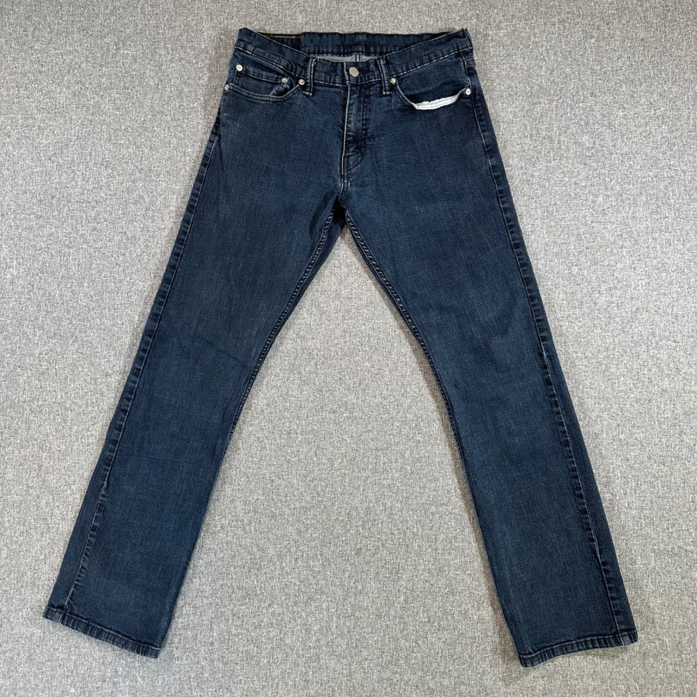 Levi's Jeans Mens 32x32 514 Straight Fit Dark Wash Stretch Denim